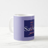 Jésus Est Sauveur Pale Lavender Coffee Mug (Devant gauche)