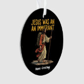 Jésus Est Un Immigrant Unique Cross Design Support (devant)