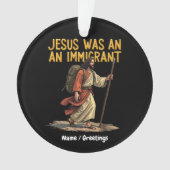 Jésus Est Un Immigrant Unique Cross Design Support (devant)