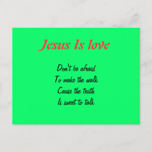 Jésus est une carte postale amour