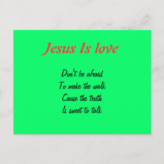 Jésus est une carte postale amour