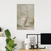 Jésus et agneau Impression aquarelle Bon Pasteur (Bureau à domicile)