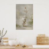 Jésus et agneau Impression aquarelle Bon Pasteur (Cuisine)