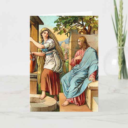 jésus et femmes à la carte de voeux bien (Devant)