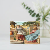 jésus et femmes à la carte postale du puits (Debout devant)