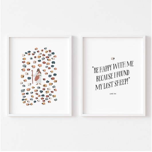 Jésus et la brebis perdue ensemble 2 affiche