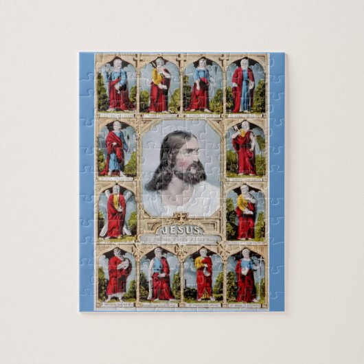 Jésus et le puzzle d'apôtres (Vertical)