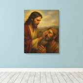 Jésus Et L'Homme Aveugle™ LDS Toile D'Art Mur (Insitu (Plancher de Bois))