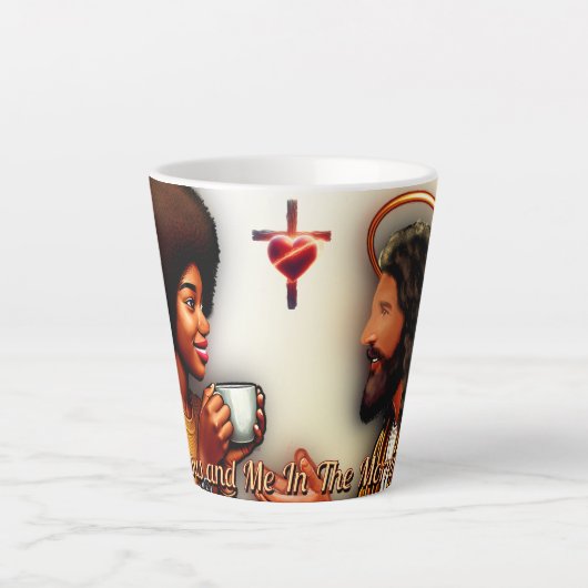Jésus et moi dans le matin latte Mug (Devant)
