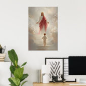 Jésus et petit garçon Impression d'art Catholique (Bureau à domicile)