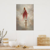 Jésus et petit garçon Impression d'art Catholique (Cuisine)