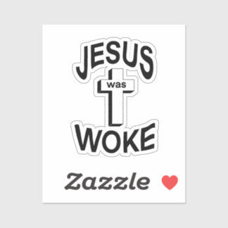 Jésus était Sticker rond classique de Woke