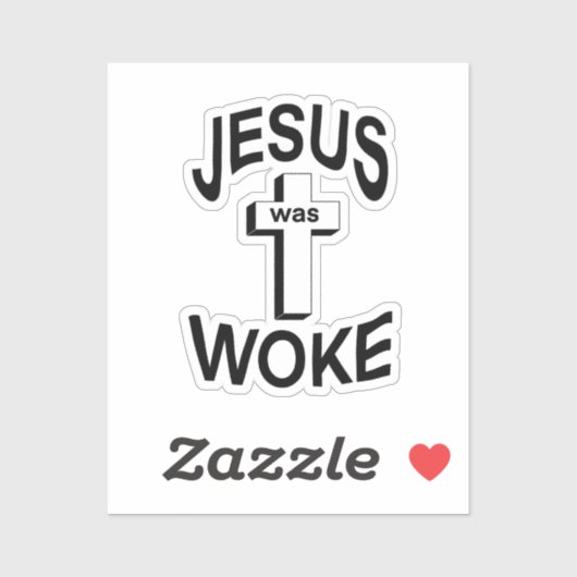 Jésus était Sticker rond classique de Woke (Feuille)
