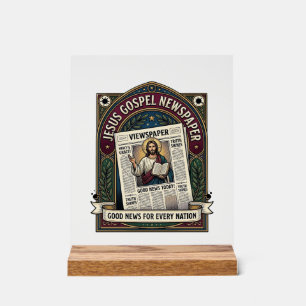 Jesus Evangelie Krant Jezus Krant Christelijk G Acryl Bord