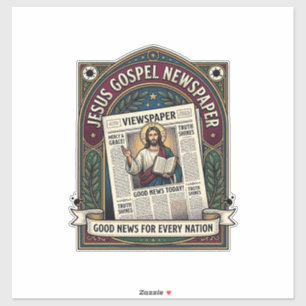 Jesus Evangelie Krant Jezus Krant Christelijk G Sticker
