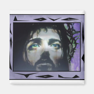Jesus Face ingelijste kleur Magneet