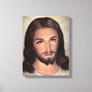 Jesus Face Portret Canvas Afdruk