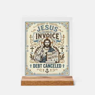 Jesus Factuur Schuld Geannuleerd Jesus Factuur Sch Acryl Bord