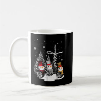 Jesus Faith Hope Love Snowman Kerstmis Christelijk Koffiemok