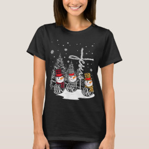 Jesus Faith Hope Love Snowman Kerstmis Christelijk T-shirt