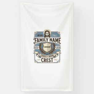 Jesus familienaam Crest Jesus familienaam Crest Ch Spandoek