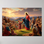 Jesus Feeding the People Poster (Voorkant)