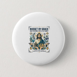 Jesus Financiële Vrede Schuld Vrij Reis T-shirt Ch Ronde Button 5,7 Cm