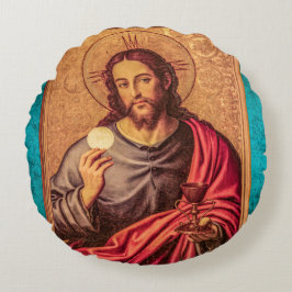Jesus Fine art vintage pillow Rond Kussen