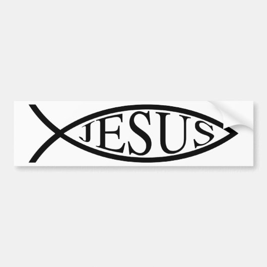 Jesus Fish Bumpersticker (Voorkant)