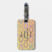 JESUS FISH DESIGN BAGAGELABEL (Achterkant verticaal)