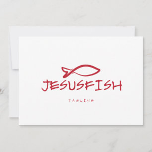 Jesus FISH logo sjabloon Kaart