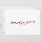 Jesus FISH logo sjabloon Kaart (Achterkant)