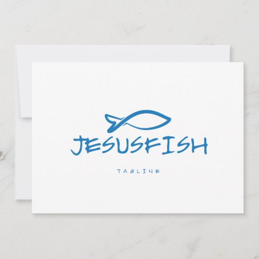 Jesus FISH logo sjabloon Kaart (Voorkant)