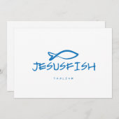 Jesus FISH logo sjabloon Kaart (Voorkant / Achterkant)