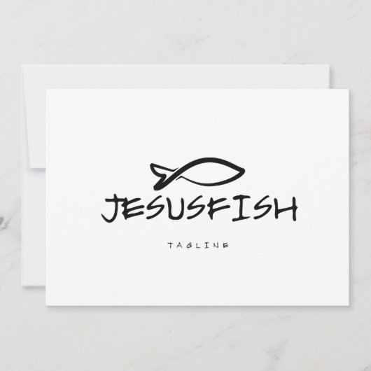 Jesus FISH logo sjabloon Kaart (Voorkant)