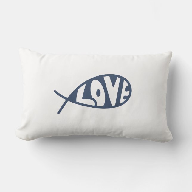 Jésus Fish Love Jeu Oreiller (Recto)