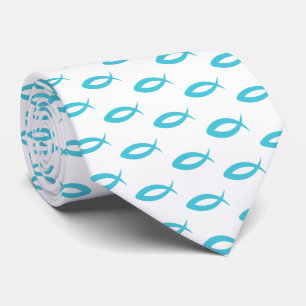 Jesus Fish Pattern Stropdas
