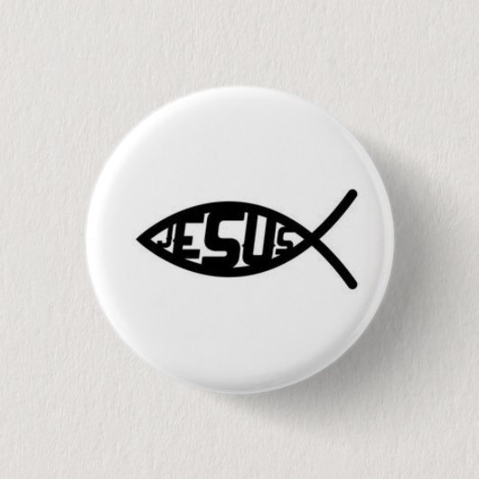Jesus Fish Symbool Button (Voorkant)