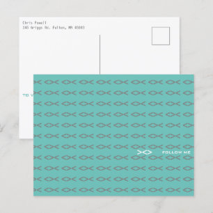 Jesus Fish Text Briefkaart