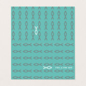 Jesus Fish Text Visitekaartjes (Buitenkant ongevouwen)