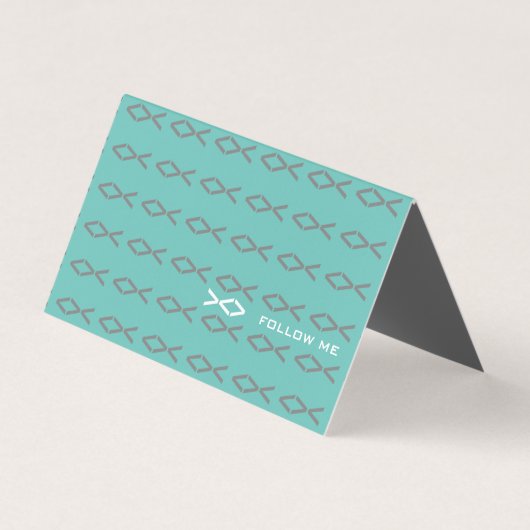 Jesus Fish Text Visitekaartjes (Voorkant)