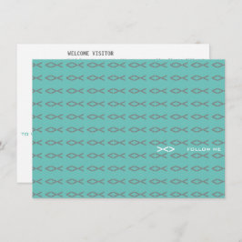 Jesus Fish Text Visitor Kaart