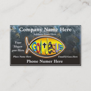 Jesus Fish Visitekaartje - Gepersonaliseerd