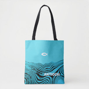 Jesus Fish Wavy Waters Draagtas