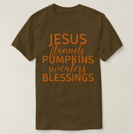 Jesus Flannels Pumpkins Sweaters Blessings Herfst (Design voorkant)