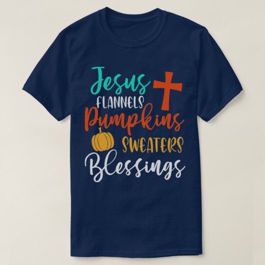 Jesus Flannels Pumpkins Sweaters Blessings Herfst  (Design voorkant)