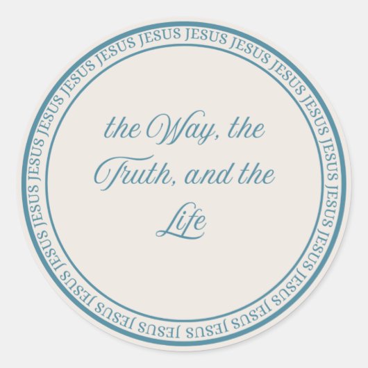 Jesus - Flush Seal Large Ronde Sticker (Voorkant)