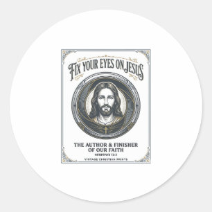 Jesus Fotografie Moeder Familie Fotograaf Vintage  Ronde Sticker