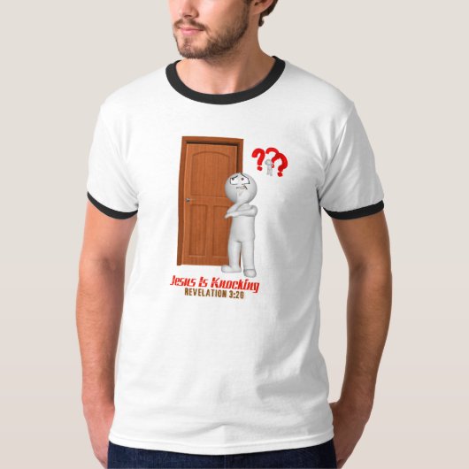 Jésus Frappe Le T-Shirt De Ringer (Devant)