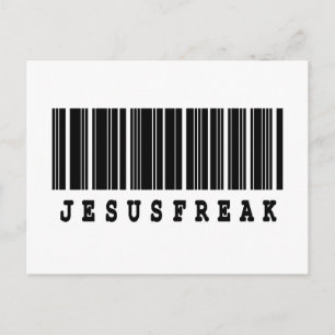 Jesus freak barcode ontwerp briefkaart